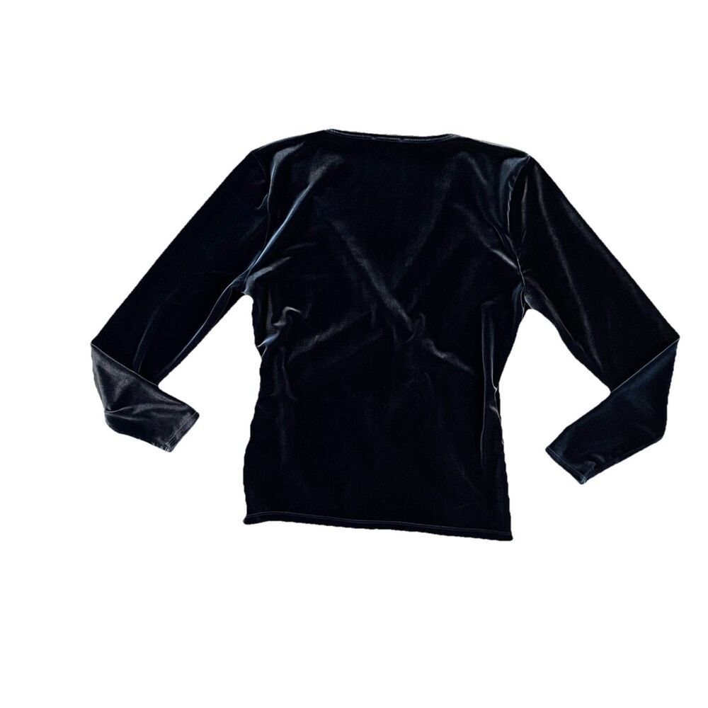 J Crew  Mercantile Women’s Velvet Wrap Top  Medium Teal - Picture 2 of 5